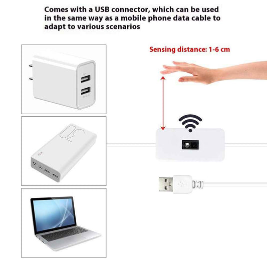 LED Hand Scanning Cabinet Light with USB Induction Technology